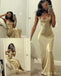 Sexy Gold Sheath Maxi Long Bridesmaid Dresses,Party Dress, WG1901