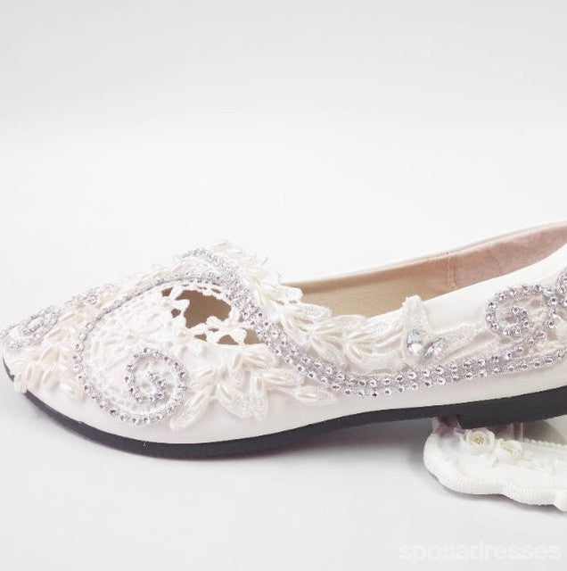 Women's Wedding Shoes Decorative Heel Wedding Heels Bridal Shoes With Beading