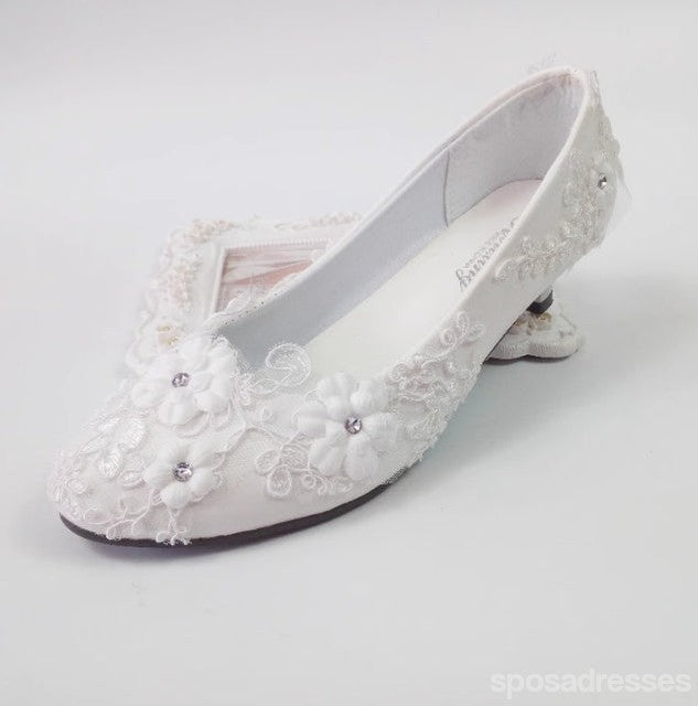 Women's Wedding Shoes Decorative Heel Wedding Heels Bridal Shoes With Beading