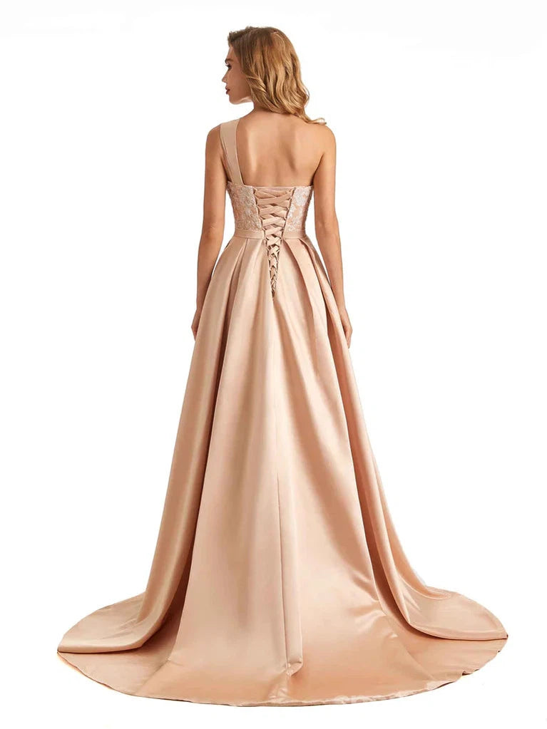 Sweetheart Neck Gold Pailletten A-Linie Günstige lange Abend Prom Kleider, Abend Party Prom Kleider, 12350