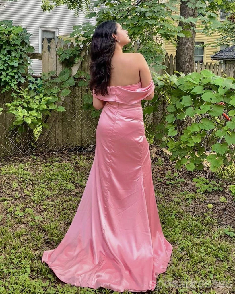 Sexy Pink Off Shoulder Maxi Long Party Prom Dresses,Evening Dress,13532