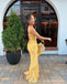 Sexy Yellow Mermaid Maxi Long Party Prom Dresses Ideas,Evening Gowns,13731