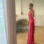 Sexy Red Mermaid V-neck Long Party Prom Dresses Ideas,Evening Gowns,13839