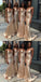 Sexy Mermaid Spaghetti Straps V-neck Maxi Long Bridesmaid Dresses,WG1706