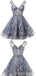 Cute Grey A-line Sweetheart Mini Short Prom Homecoming Dresses,Party Dress,CM1003