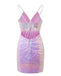 Sexy Purple Sheath Spaghetti Straps Mini Short Prom Homecoming Dresses,Party Dress,CM1005