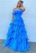 Gorgeous Blue A-line Long Party Prom Dresses Ideas,Evening Gowns,13888