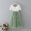 Sweet Green A-line Long Flower Girl Dresses, Cute Junior Girl Dresses, FG0197