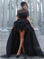 Sexy Black A-line High Low Maxi Long Party Prom Dresses, Evening Dress,13324