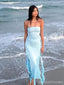 Sexy Blue Sheath Strapless Maxi Long Party Prom Dresses Ideas,Evening Gowns,13635