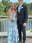 Pretty Blue A-line Long Party Prom Dresses Ideas,Evening Gowns,13743