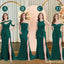 Mismatched Dark Green Mermaid Cheap Bridesmaid Dresses Online, WG1269