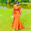 Mismatched Burnt Orange Mermaid Maxi Long Wedding Guest Bridesmaid Dresses,WG1745