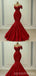 Sexy Red Mermaid Strapless Long Party Prom Dresses Ideas,Evening Gowns,13725