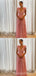 Pretty Pink A-line V-neck Long Party Prom Dresses Ideas,Evening Gowns,13796