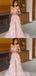 Gorgeous Pink A-line Off Shoulder Long Party Prom Dresses Ideas,Evening Gowns,13732