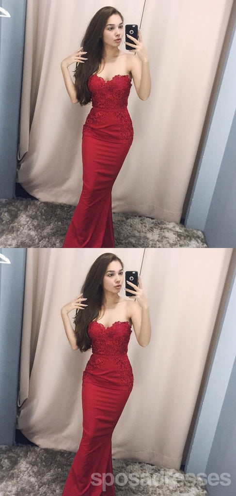 Sexy Red Mermaid Sweetheart Long Party Prom Dresses Ideas,Evening Gowns,13808