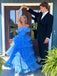 Gorgeous Blue A-line Long Party Prom Dresses Ideas,Evening Gowns,13888