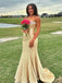 Pretty Gold Mermaid Sweetheart Maxi Long Party Prom Dresses Ideas,Evening Gowns,13620