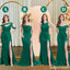 Miscompatíveis Emerald Green Long Bridesmaid Vestidos Online, Vestidos Baratos De Bridesmaids, WG733