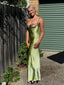 Sexy Green Mermaid Spaghetti Straps Long Party Prom Dresses Ideas,Evening Gowns,13826