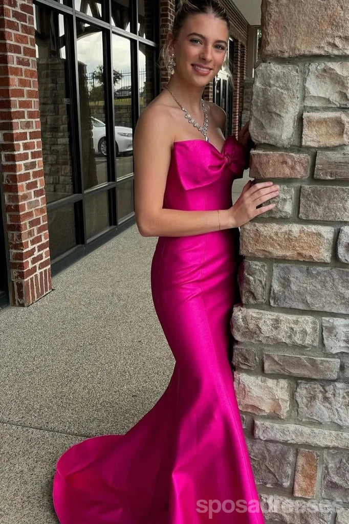 Sexy Hot Pink Mermaid Sweetheart Long Party Prom Dresses Ideas,Evening Gowns,13778