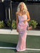 Sexy Pink Mermaid Strapless Long Party Prom Dresses Ideas,Evening Gowns,13673