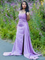 Sexy Purple Mermaid One Shoulder Maxi Long Party Prom Dresses,Evening Gowns,13577