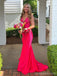 Sexy Red Mermaid V-neck Long Party Prom Dresses Ideas,Evening Gowns,13662