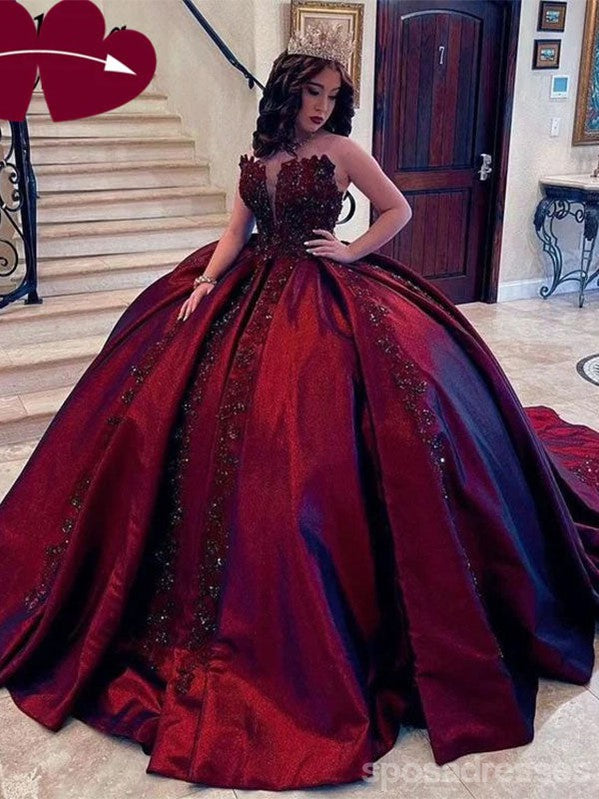 Gorgeous Red A-line Maxi Long Party Prom Dresses Ideas,Evening Gowns,13762