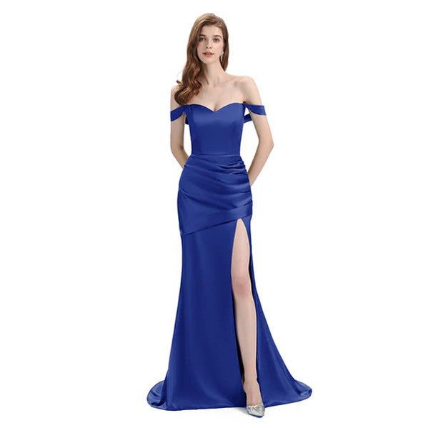 Mismatched Royal Blue Mermaid Sexy Satin Bridesmaid Dresses Online, WG1271