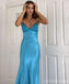 Sexy Blue V-neck Mermaid Long Party Prom Dresses Ideas,Evening Gowns,13832