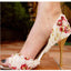 Elegant Flower Lace Women's High Heels Fish Toe Wedding Shoes, S010