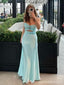 Sexy Sky Blue Mermaid Long Party Prom Dresses Ideas,Evening Gowns,13772