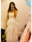 Elegant White A-line Spaghetti Straps Maxi Long Party Prom Dresses,Evening Dress,13461