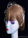 Elegant Simple Pearl Hair Comb Style Bridal Veil, VA05