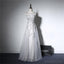 Μόδα Σέξι Ανοιχτό Πίσω Γκρι Δαντέλα Διακοσμημένο Με Χάντρες Βραδινά Φορέματα Prom, Δημοφιλή Δαντέλα Κόμμα Prom Φορέματα, Έθιμο Μακρά Φορέματα Prom, Φθηνά Επίσημα Φορέματα Prom, 17176