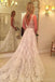 Backless V Neck A-line Lace Cheap Long Wedding Dresses Online, Cheap Bridal Dresses, WD523