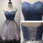 Strapless Sweetheart Tulle Cute Homecoming Prom Dresses, Affordable Short Party Prom Sweet 16 Dresses, Perfect Homecoming Cocktail Dresses, CM334