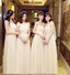 Mismatched Blue Tulle Long Bridesmaid Dresses, Bridesmaid Dresses, BD006