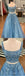 Δύο τεμάχια μπλε δαντέλα τετράγωνο μακρύ βραδινό φορέματα, φθηνά φορέματα για πάρτι, 18630