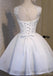 White Lace Open Back Sexy Homecoming Prom Dresses, Cheap Homecoming Dresses, CM281