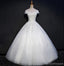 Cap Sleeve Lace Beaded Una línea Vestidos de boda, Vestidos de bodas hechos a medida, vestidos de boda baratos, WD212