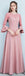 Dusty Pink bodenlange nicht übereinstimmende einfache billige Brautjungfernkleider Online, WG518
