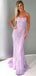 Vestidos de fiesta largos sin espalda de sirena de encaje sin espalda sexy de color lila, vestidos de encargo baratos dulces 16, 18466