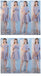 Sommer Grau Kurze Mismatched Custom Cheap Bridesmaid Dresses Online, WG507
