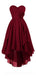 Dunkelroter hoher niedriger Chiffon preiswerte Heimkehr kleidet kurze preiswerte Online-High-School-Ballkleider, CM759 an