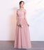 Blush Pink Floor Length Misched Chiffon Cheap Bridesaid Vestidos Online, WG534