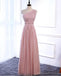 Affordable Blush Pink Floor Length Mismatched Chiffon Bridesmaid Dresses, WG536