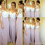 Charming Long Sleeve White Lace Elegant Long Inexpensive Hochzeitspartei Brautjungfrau Dresses, WG191